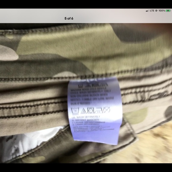 *G.I.L.L. WOMANS 5 pocket Green camo pant Sz 8 NWOT 29” inseam pull on - Picture 5 of 5